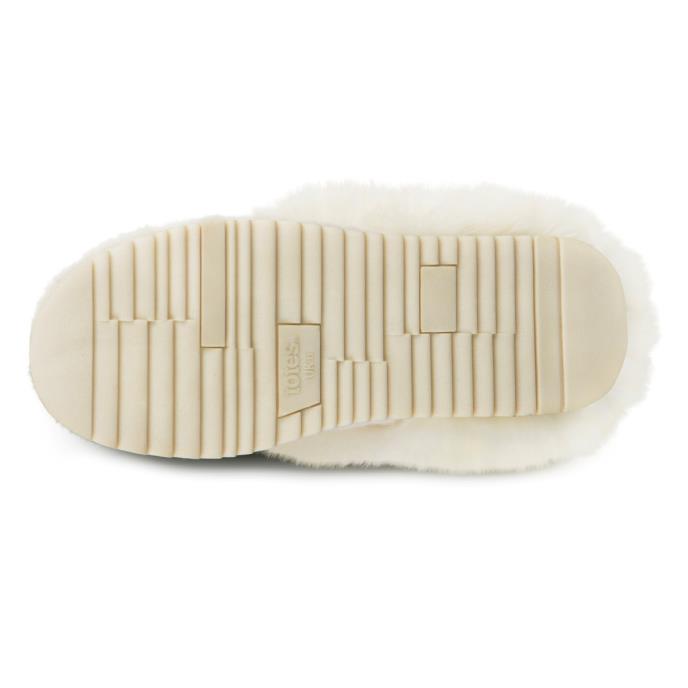 totes® Ladies Icons Textured Mule With Chunky Sole Cream Extra Image 5